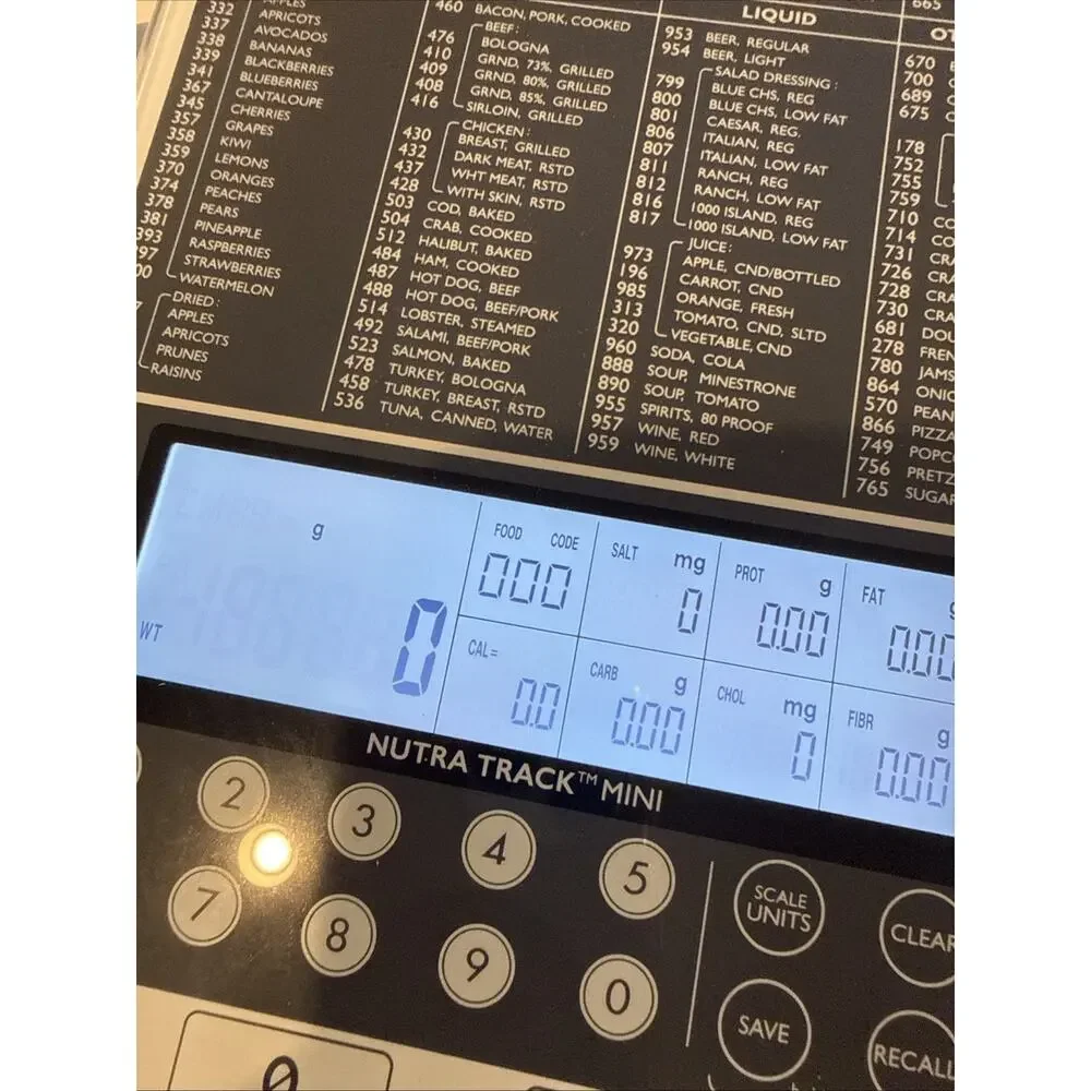 NutraTrack Mini Kitchen/Calorie & Nutrition Scale: Works!